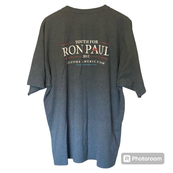 Ron Paul Gray S/S T-Shirt Men's Size XXL Political 2012 Youth for Ron Paul Vote - Picture 2 of 5